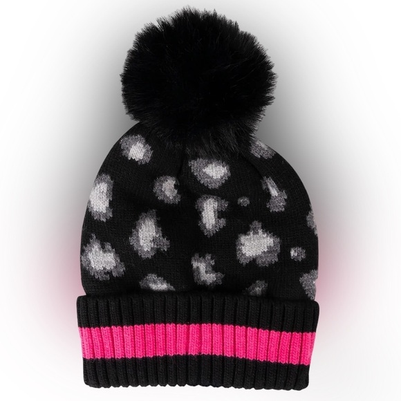 BABE POM POM HAT BLACK - Picture 1 of 4